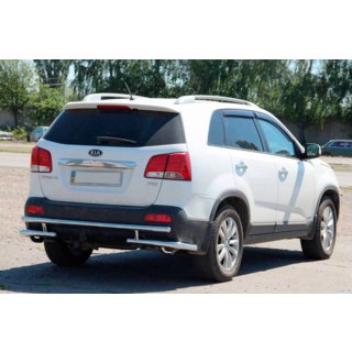 Задняя дуга AK003-2 (нержавейка) Kia Sorento II XM 2009-2014 гг. фото 4