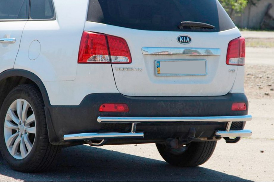 Kia Sorento II XM 2009-2014 гг. Задняя дуга AK003-2 (нержавейка) Фото 3