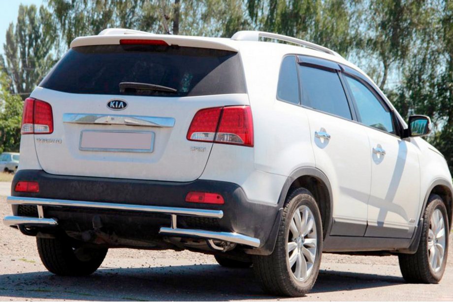 Kia Sorento II XM 2009-2014 гг. Задняя дуга AK003-2 (нержавейка) Фото 1