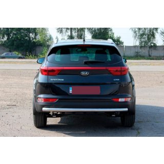 Задняя защита AK002 (нерж. сталь) Kia Sportage 2015-2021 гг. фото 3