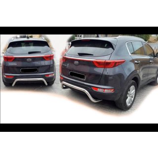 Задняя защита AK007 (нержавейка) Kia Sportage 2015-2021 гг. фото 1