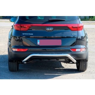 Задняя защита AK007 (нержавейка) Kia Sportage 2015-2021 гг. фото 2