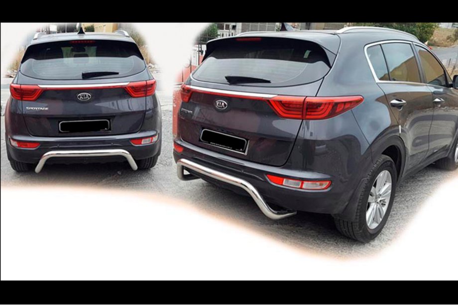 Kia Sportage 2015-2021 гг. Задняя защита AK007 (нержавейка) Фото 1