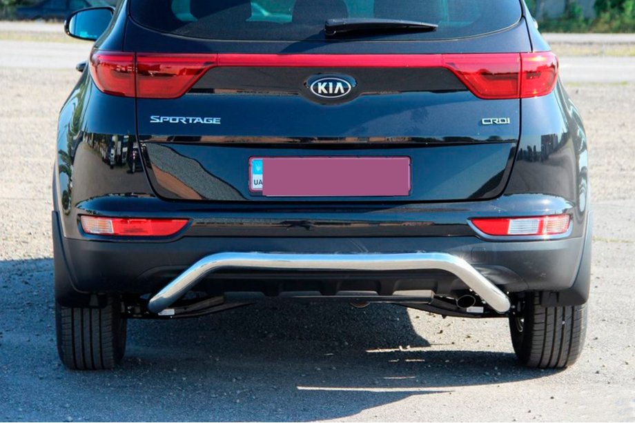 Kia Sportage 2015-2021 гг. Задняя защита AK007 (нержавейка) Фото 2