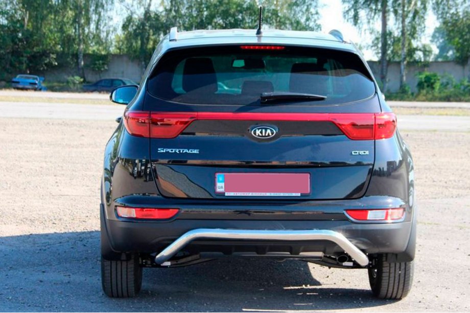 Kia Sportage 2015-2021 гг. Задняя защита AK007 (нержавейка) Фото 4