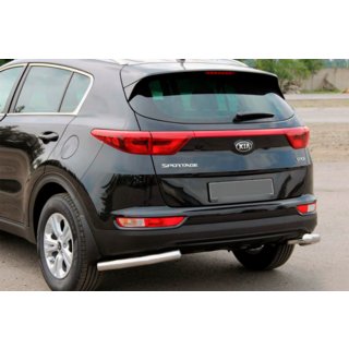 Задняя защита углы AK003 (нержавейка) Kia Sportage 2015-2021 гг. фото 1
