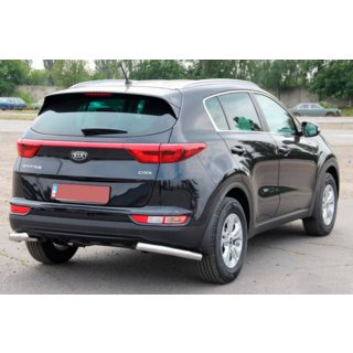 Задняя защита углы AK003 (нержавейка) Kia Sportage 2015-2021 гг. фото 4