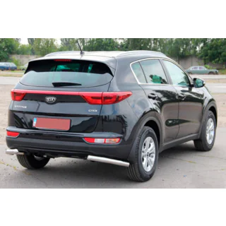 Задняя защита углы AK003 (нержавейка) фото 4