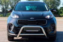 Kia Sportage 2015-2021 гг. Кенгурятник WT006 (нержавейка) фото 1