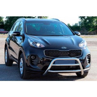 Кенгурятник WT023 Нержавейка Kia Sportage 2015-2021 гг. фото 1