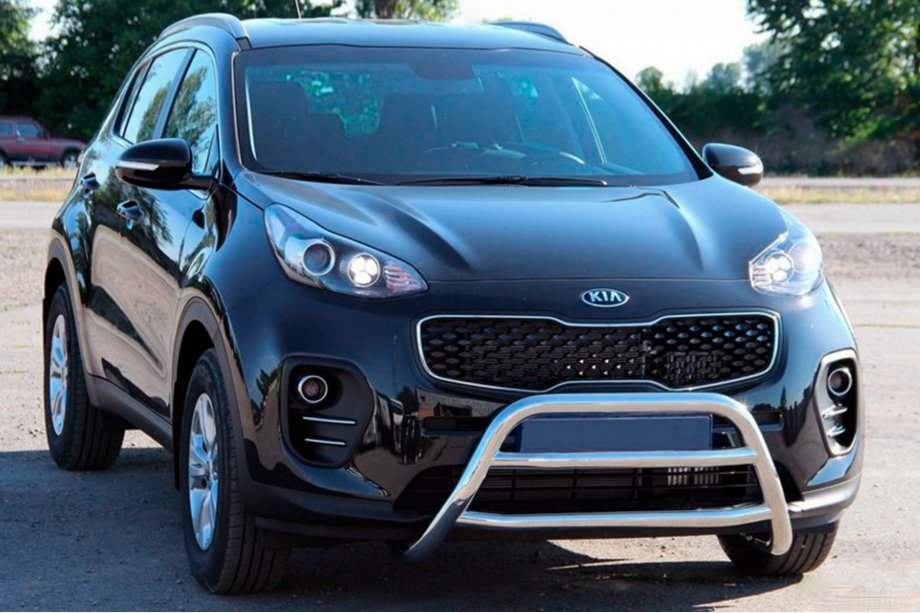 Kia Sportage 2015-2021 гг. Кенгурятник WT023 Нержавейка Image