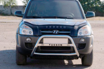 Hyundai Tucson JM 2004- гг. Кенгурятник WT025 (нержавейка) фото 1