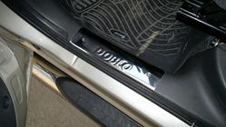 Fiat Doblo I 2005-2010 гг. Накладки на внутренние пороги (Omsa, нержавейка) 3 двери фото 3