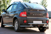 SsangYong Action 2005-2018 гг. Задняя защита AK005-2 (нерж. сталь) фото 1