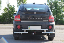 SsangYong Action 2005-2018 гг. Задняя защита AK005-2 (нерж. сталь) фото 2