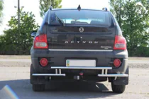 SsangYong Action 2005-2018 гг. Задняя защита AK005-2 (нерж. сталь) фото 2