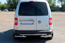 Volkswagen Caddy 2004-2010 гг. Задняя дуга AK003-2 (2 шт., нержавейка) фото 3