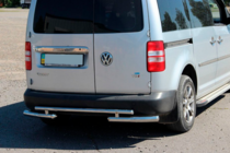 Volkswagen Caddy 2004-2010 гг. Задняя дуга AK003-2 (2 шт., нержавейка) фото 1