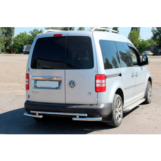 Задняя дуга AK003-2 (2 шт., нержавейка) Volkswagen Caddy 2004-2010 гг. фото 2