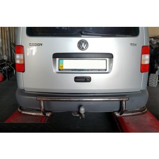 Задняя дуга AK003-3 (2 шт., нержавейка) Volkswagen Caddy 2004-2010 гг. фото 2
