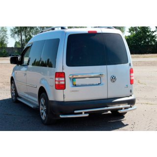 Задняя дуга AK003-2 (2 шт., нержавейка) Volkswagen Caddy 2010-2015 гг. фото 4