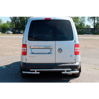 Задняя дуга AK003-2 (2 шт., нержавейка) Volkswagen Caddy 2010-2015 гг. фото 3