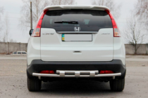 Honda CRV 2012-2016 гг. Задняя дуга AK002-двойная (нержавейка) фото 2