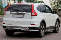 Honda CRV 2012-2016 гг. Задняя дуга AK003-21 (нержавейка) фото 3