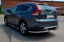 Honda CRV 2012-2016 гг. Задняя дуга AK003-21 (нержавейка) фото 4