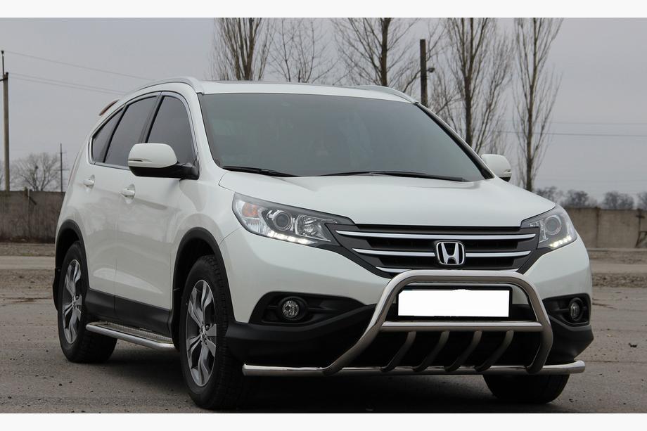 Honda CRV 2012-2016 гг. Передняя защита WT003-ST-V1 (нержавейка) Фото 2