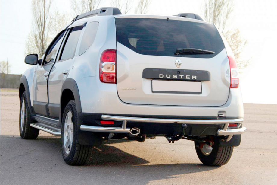 Renault Duster 2008–2017 гг. Задняя дуга AK005-Special (нерж. сталь) Image