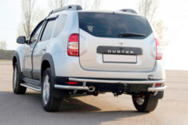 Dacia Duster 2008-2018 гг. Задняя дуга AK005-Special (нерж. сталь) фото 2