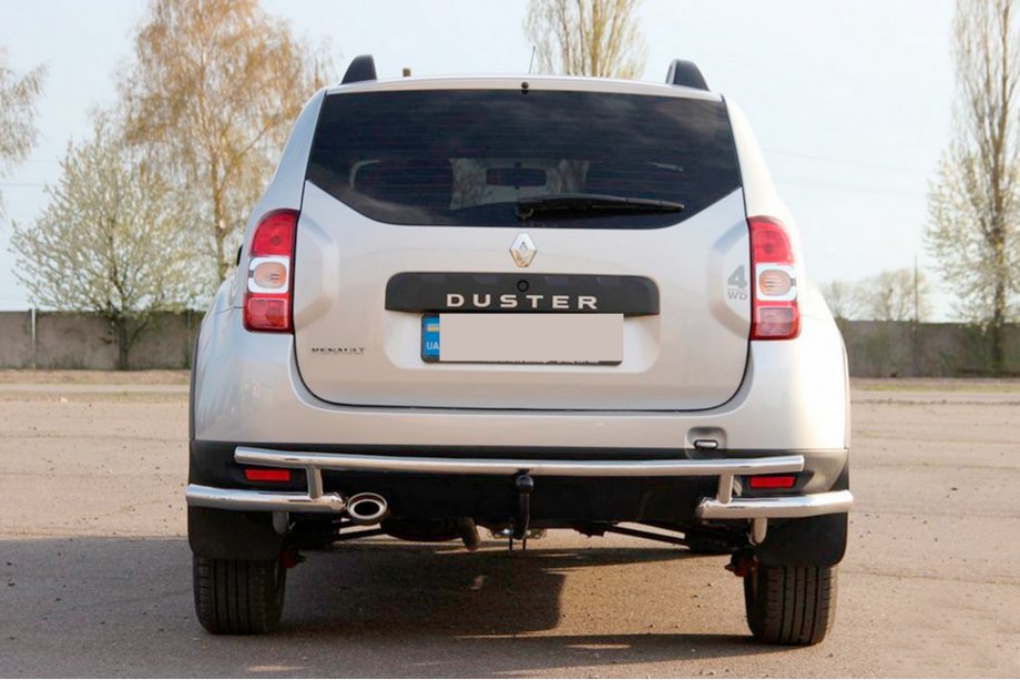 Dacia Duster 2008-2018 гг. Задняя дуга AK005-Special (нерж. сталь) Image