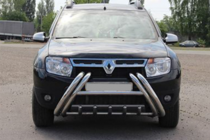 Renault Duster 2008–2017 гг. Кенгурятник Kelebek WT011 (нерж.) фото 3