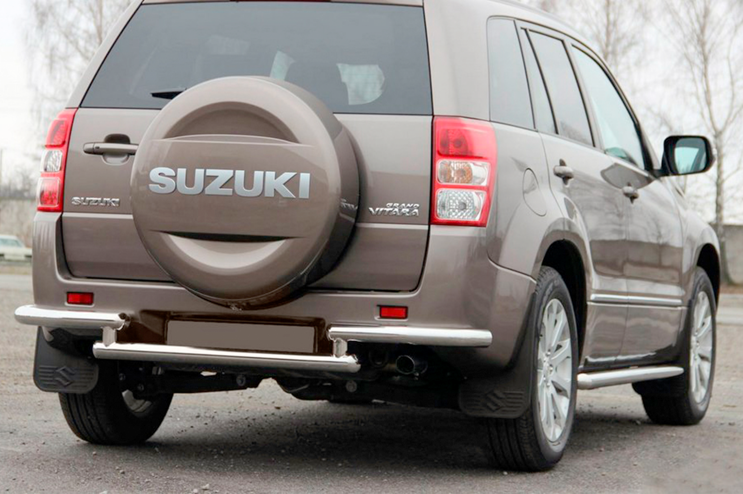 Задній захист AK003-2 (нерж) для Suzuki Grand Vitara 2005-2017 рр - фото 3