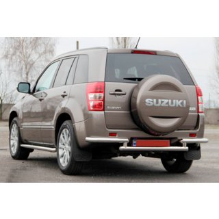 Задняя защита AK003-2 (нержавейка) Suzuki Grand Vitara 2005-2017 гг. фото 1