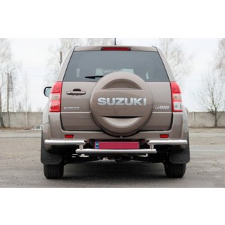 Задняя защита AK003-2 (нержавейка) Suzuki Grand Vitara 2005-2017 гг. фото 2
