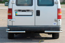 Citroen Jumpy 1996-2007 гг. Задние двойные уголки AK003-двойные (нерж сталь) фото 1