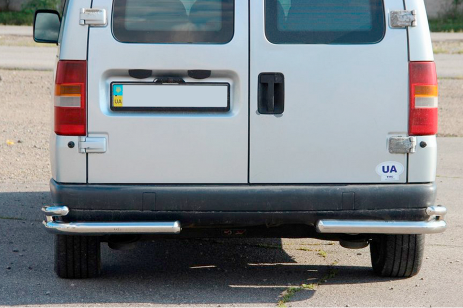 Citroen Jumpy 1996-2007 гг. Задние двойные уголки AK003-двойные (нерж сталь) Image
