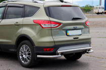 Ford Kuga/Escape 2013-2019 гг. Задняя дуга AK002-3 (нержавейка) фото 1