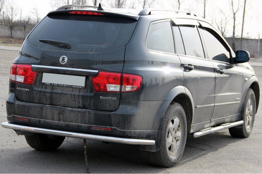 SsangYong Kyron 2005-2014 гг. Задняя дуга AK005 (нержавейка) Фото 2