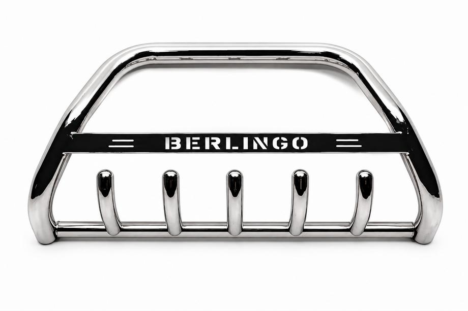 Citroen Berlingo 2008-2018 гг. Кенгурятник WT004 (нержавейка) Фото 2