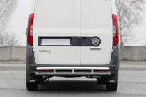 Fiat Doblo II 2010-2022 гг. Задняя дуга AK002/1-Двойная (нерж. сталь) фото 1