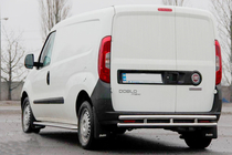 Fiat Doblo II 2010-2022 гг. Задняя дуга AK002/1-Двойная (нерж. сталь) фото 2