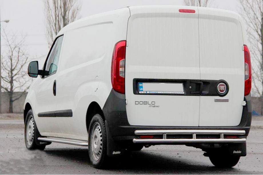 Opel Combo 2012-2018 гг. Задняя дуга AK002/1-Двойная (нерж. сталь) Image
