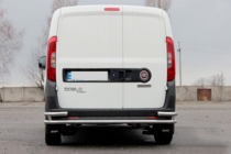 Opel Combo 2012-2018 гг. Задняя дуга AK005/2-Двойная (нерж. сталь) фото 2