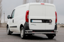 Opel Combo 2012-2018 гг. Задняя дуга AK005/2-Двойная (нерж. сталь) фото 3