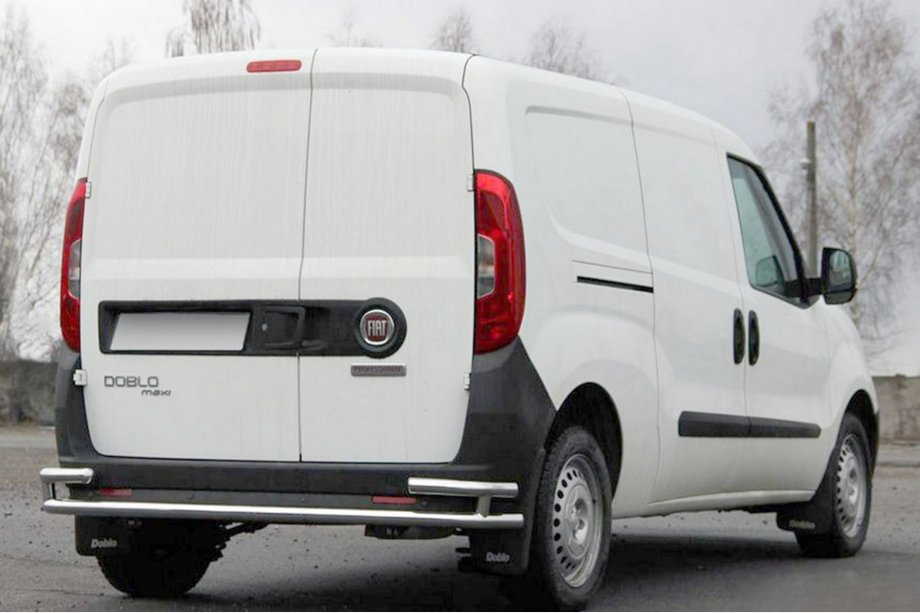 Opel Combo 2012-2018 гг. Задняя дуга AK005/2-Двойная (нерж. сталь) Image