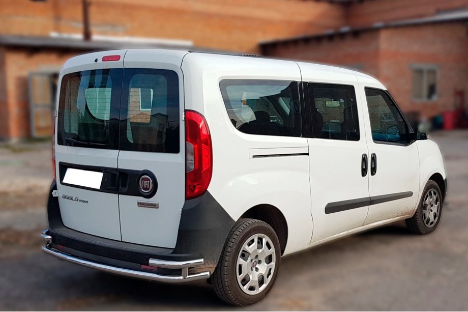Fiat Doblo II 2010-2022 гг. Задняя дуга AK005/2-Двойная (нерж. сталь) Фото 1