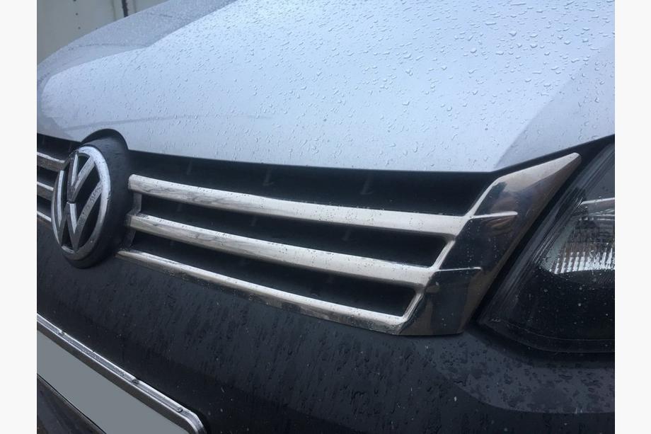 Volkswagen Caddy 2010-2015 гг. Хром Накладки на Решетку (2 шт, Нержавейка) OmsaLine - Итальянская Нержавейка Фото 8